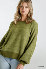 Load image into Gallery viewer, Puff Sleeve Boat Neck Sweater
