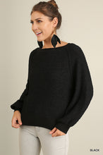 Load image into Gallery viewer, Puff Sleeve Boat Neck Sweater
