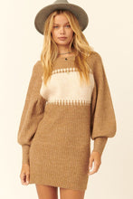 Load image into Gallery viewer, Ribbed Knit Sweater Thigh-Length Mini-Dress
