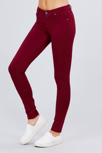 5-Pocket Shape Skinny Ponte Mid-Rise Pants