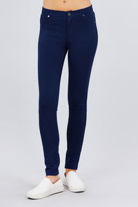 5-Pocket Shape Skinny Ponte Mid-Rise Pants