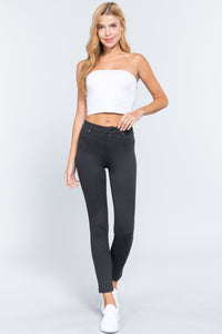 5-Pocket Shape Skinny Ponte Mid-Rise Pants