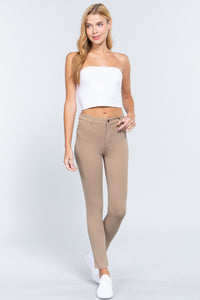 5-Pocket Shape Skinny Ponte Mid-Rise Pants