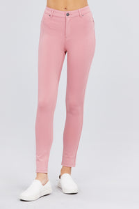 5-Pocket Shape Skinny Ponte Mid-Rise Pants