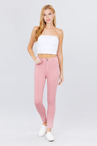 5-Pocket Shape Skinny Ponte Mid-Rise Pants