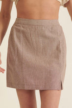 Load image into Gallery viewer, Banded Front Waist Pinstripe Mini Skirt
