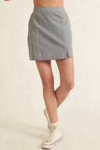 Load image into Gallery viewer, Banded Front Waist Pinstripe Mini Skirt Denim Blue
