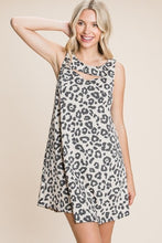 Load image into Gallery viewer, Cute Animal Print Cut Out Neckline Sleeveless Tunic Dress
