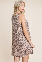 Load image into Gallery viewer, Cute Animal Print Cut Out Neckline Sleeveless Tunic Dress
