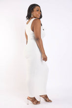 Load image into Gallery viewer, Ribbed Tank Maxi Dress White
