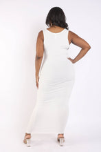 Load image into Gallery viewer, Ribbed Tank Maxi Dress White
