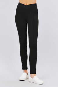 Mid-Rise Ponte Pants