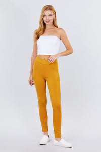 Mid-Rise Ponte Pants