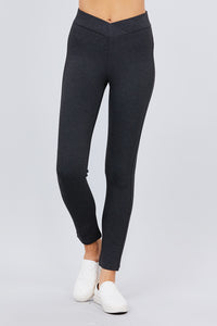 Mid-Rise Ponte Pants