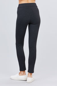 Mid-Rise Ponte Pants