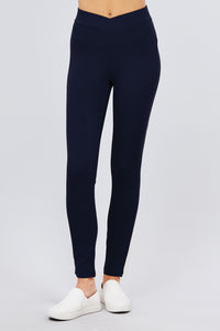 Mid-Rise Ponte Pants