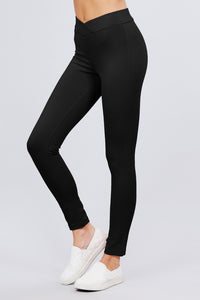 Mid-Rise Ponte Pants