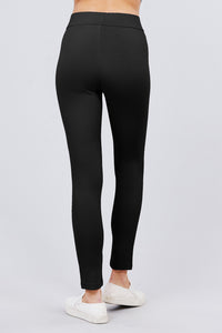 Mid-Rise Ponte Pants