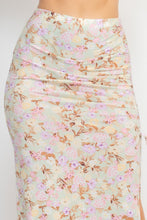 Load image into Gallery viewer, Front Knot Floral Top &amp; Ruched Maxi Skirts Set
