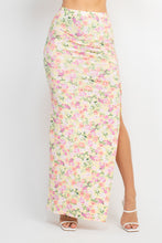 Load image into Gallery viewer, Front Knot Floral Top &amp; Ruched Maxi Skirts Set
