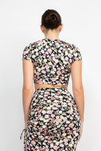 Load image into Gallery viewer, Front Knot Floral Top &amp; Ruched Maxi Skirts Set
