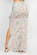 Load image into Gallery viewer, Front Knot Floral Top &amp; Ruched Maxi Skirts Set
