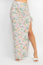 Load image into Gallery viewer, Front Knot Floral Top &amp; Ruched Maxi Skirts Set
