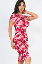 Load image into Gallery viewer, Tie-Dye Printed Short Sleeve Dress
