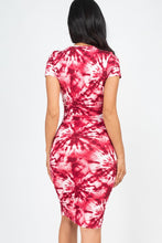 Load image into Gallery viewer, Tie-Dye Printed Short Sleeve Dress
