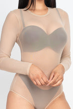 Load image into Gallery viewer, Sexy Sheer Mesh Long Sleeve Bodysuit
