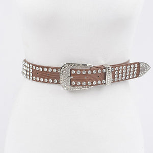 Embelished Studded Poly Belt