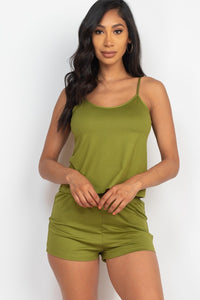 Sleeveless Cami Top & Shorts Set