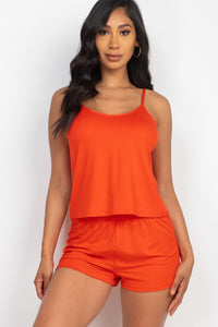 Sleeveless Cami Top & Shorts Set