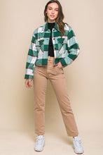 Load image into Gallery viewer, Yarn Dyed Plaid Button Up Jacket
