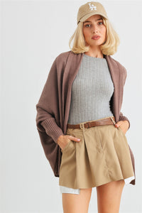 Batwing Sleeve Open Front Cardigan