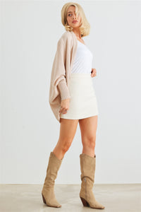 Batwing Sleeve Open Front Cardigan