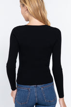 Load image into Gallery viewer, V-Neck Shirring Tie Detail Sweater
