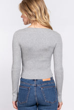 Load image into Gallery viewer, V-Neck Shirring Tie Detail Sweater
