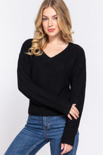 Load image into Gallery viewer, Dolman Sleeve Strappy Open Back Sweater
