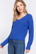 Load image into Gallery viewer, Dolman Sleeve Strappy Open Back Sweater
