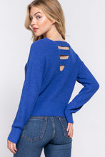 Load image into Gallery viewer, Dolman Sleeve Strappy Open Back Sweater
