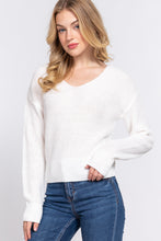 Load image into Gallery viewer, Dolman Sleeve Strappy Open Back Sweater
