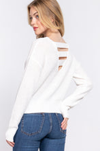 Load image into Gallery viewer, Dolman Sleeve Strappy Open Back Sweater
