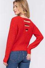 Load image into Gallery viewer, Dolman Sleeve Strappy Open Back Sweater
