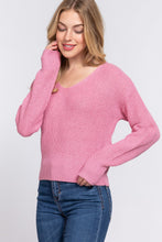 Load image into Gallery viewer, Dolman Sleeve Strappy Open Back Sweater
