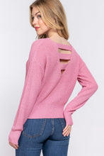 Load image into Gallery viewer, Dolman Sleeve Strappy Open Back Sweater
