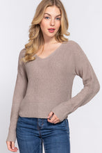 Load image into Gallery viewer, Dolman Sleeve Strappy Open Back Sweater
