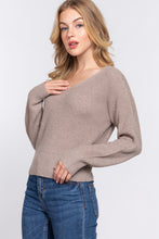 Load image into Gallery viewer, Dolman Sleeve Strappy Open Back Sweater
