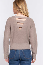 Load image into Gallery viewer, Dolman Sleeve Strappy Open Back Sweater
