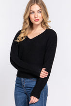 Load image into Gallery viewer, Dolman Sleeve Strappy Open Back Sweater
